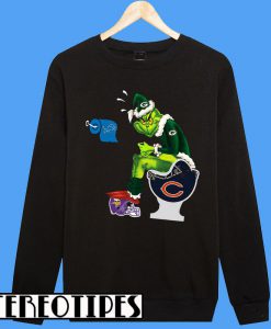 Grinch Shit On Minnesota Vikings Helmet With Cleveland Toilet Paper Sweatshirt