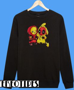 Pikapool Pikachu Pokemon and Deadpool Sweatshirt