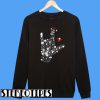 Rock on hand sign Rhinestone Christmas Sweatshirt