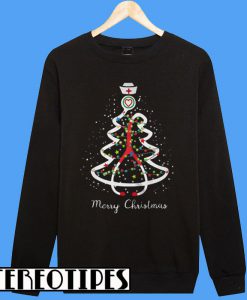 Stethoscope Christmas Tree Merry Christmas Sweatshirt