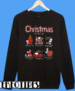 Snoopy Christmas To Do List Hallmark Channel Sweatshirt