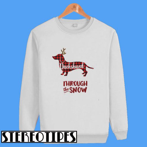 Dachshund Through The Snow Christmas Sweatshirt