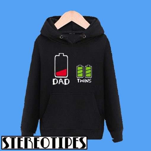 Dad Of Twins Power Up Hoodie