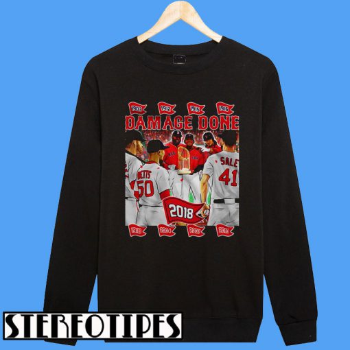 Damage Done 2018 Boston Red Sox Sweatshirt