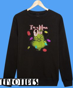 Grinch I'm A Mean One Christmas Light Sweatshirt