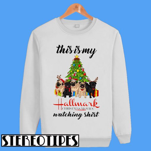 Hallmark Christmas Movies Watching Dog Lovers Sweatshirt