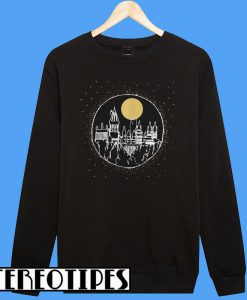 Harry Potter Hogwarts Castle Candles Led Christmas Sweatshirt