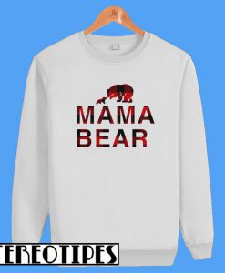 Mama Bear With Baby Bear Buffalo Plaid Sweatshirt