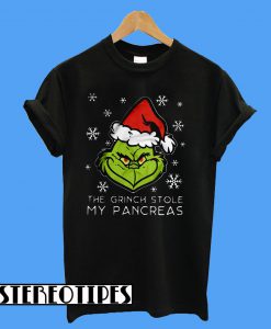 The Grinch Stole My Pancreas Christmas T-Shirt