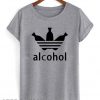 Alcohol Adidas Logo Parody T shirt