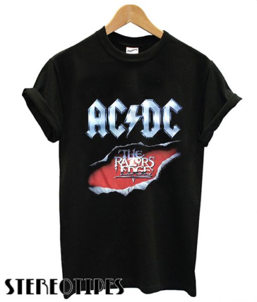 Details about ACDC Razors Edge Album Cover T shirt