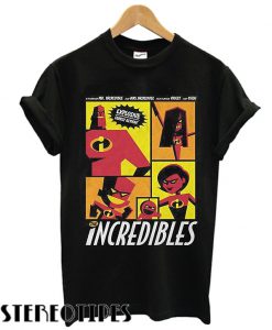 Disney Pixar The Incredibles Starring Explosive Family Action T shirt