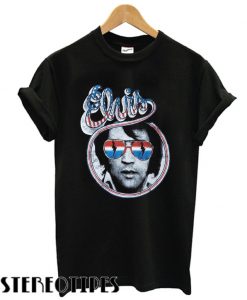 Elvis Presley Licensed Red White Blue USA Shades Men's Music T shirt