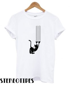 Funny Cat Stretching T shirt