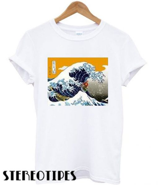 Great wave off kanagawa parody T shirt