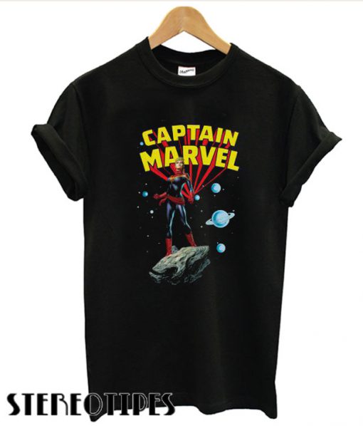 Marvel Women’s Captain Marvel Space Pose smooth T shirt