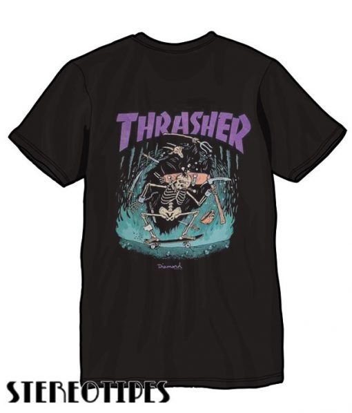 Thrasher x diamond skateboard T shirt