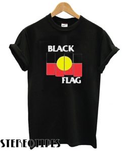 Black Flag X Aboriginal Flag T shirt