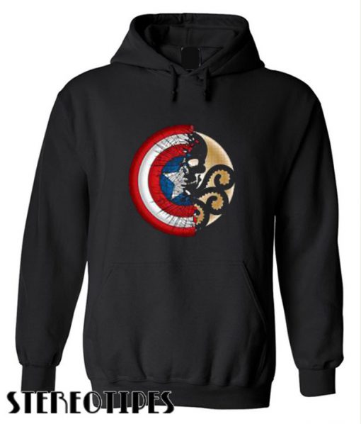 Captain America Harajuku Spider Skull Hoodie