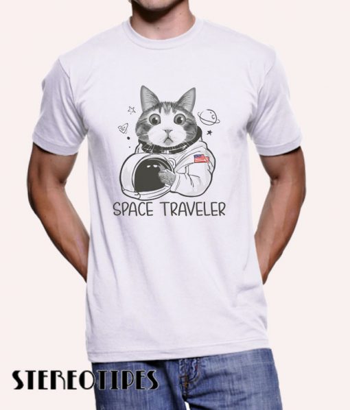 Cat Astronaut Space Traveler T shirt