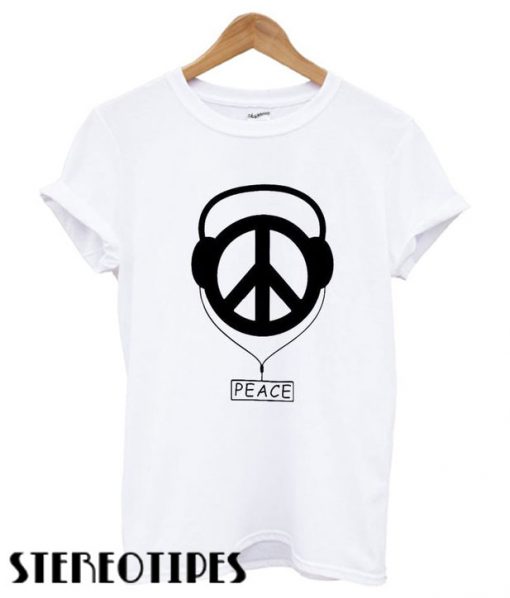 Peace Love Music White T shirt