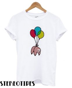 Sloth Tied To Balloon T shirt