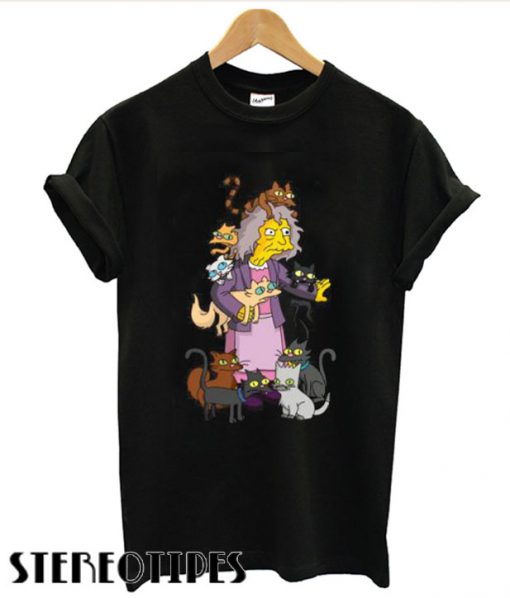 The Simpsons Crazy Cat Lady T shirt