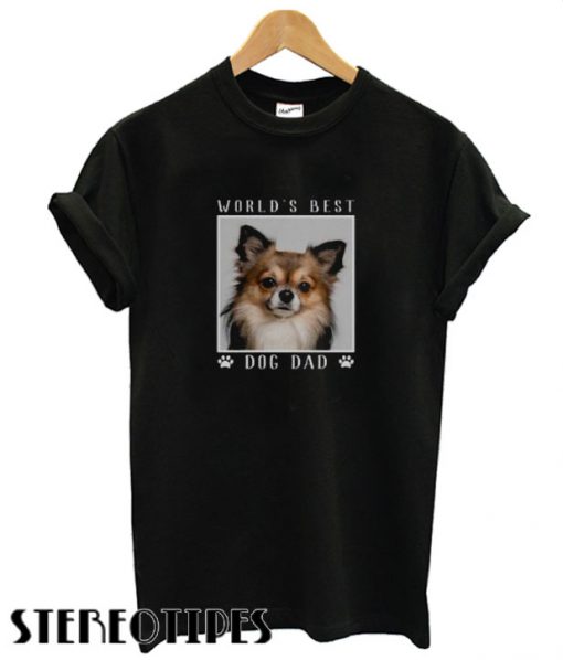 World’s Best Dog Dad Paw Prints Pet Photo New T shirt