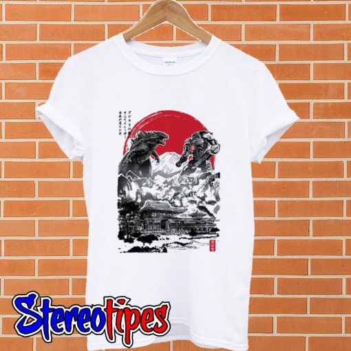 Battle Of The Ages – Gipsy Danger And Godzilla T shirt