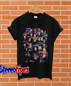 Marvel Avengers Endgame poster signature T shirt