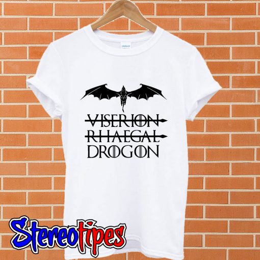 Viserion rhaegal drogon Game of Thrones T shirt