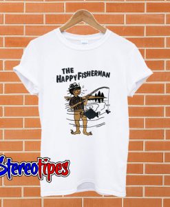 Happy Fisherman White T shirt