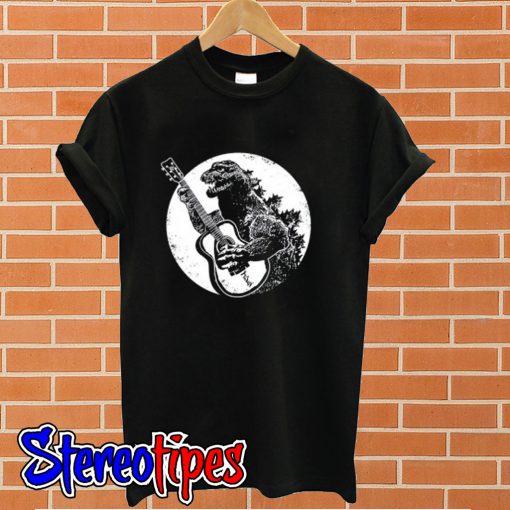 Godzilla Playing Guitar T shirt