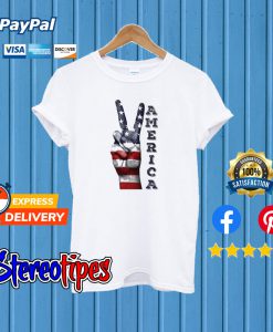 America Flag Free Finger T shirt