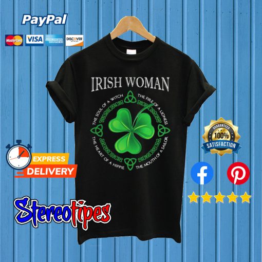 Irish Woman The Soul Of An Angel T shirt