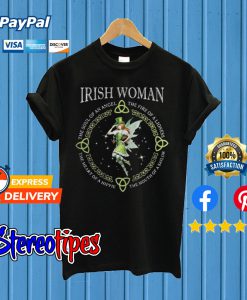 Irish Woman The Soul Of An Angel The Fire Of a Lioness T shirt