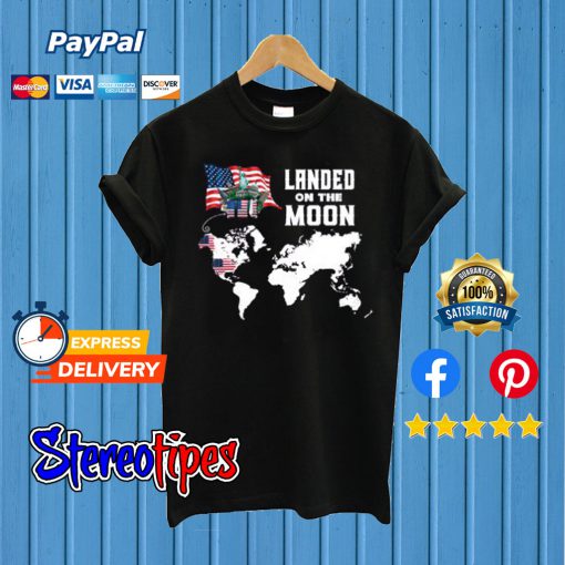 Landed On The Moon Black T shirt