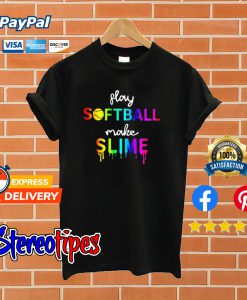 Watercolor Play Softball Make Slime T shirt