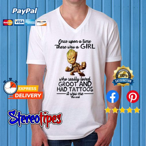 Once Upon A Time There Was A Girl Who Really Loved Groot And Had Tattoos T shirt