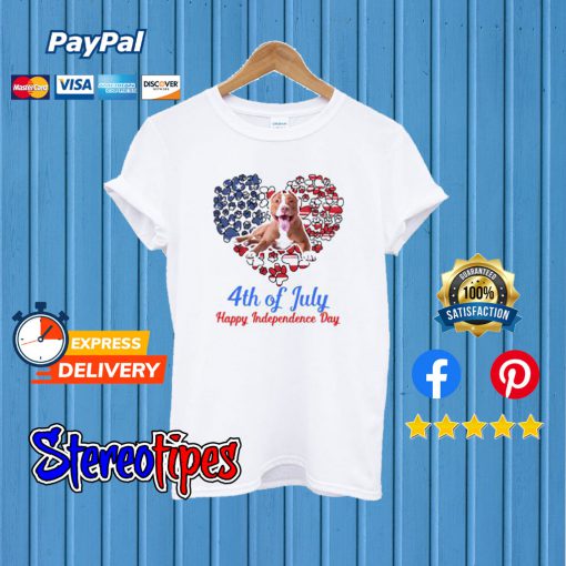 Pitbull 4th Of July Happy Independence Day T shirt