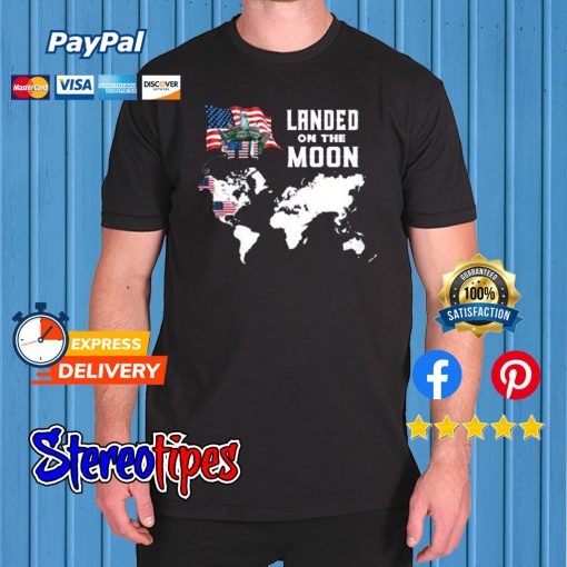 Landed On The Moon Black T shirt