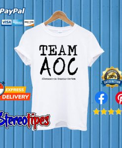Team AOC Alexandria Ocasio-Cortez Youngest Congresswoman T shirt