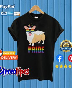 Unicorn Corgi Dog Pride LGBT Gay 2019 T shirt