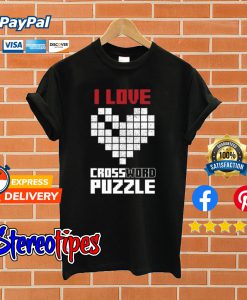 I Love Crossworld Puzzle T shirt