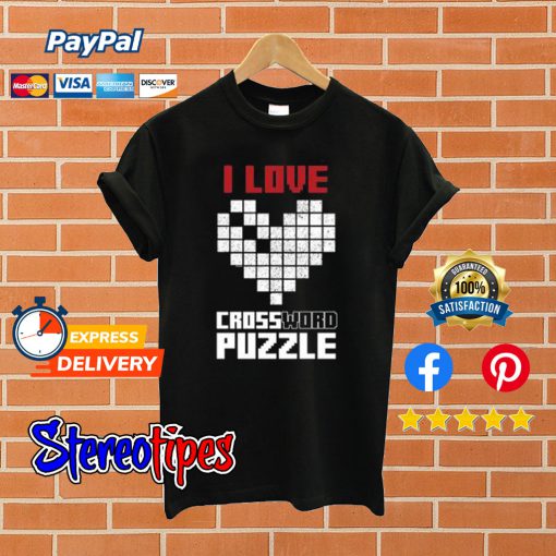 I Love Crossworld Puzzle T shirt