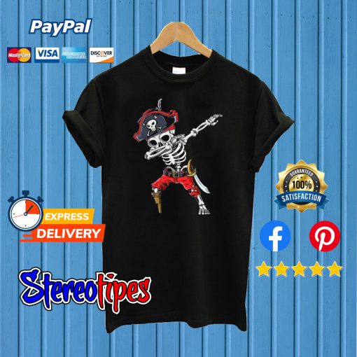 Dabbing Skeleton Pirate T shirt