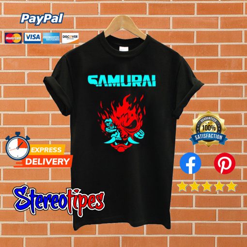 Cyberpunk 2077 Samurai Logo T shirt