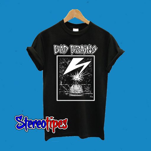 Bad Brains – Capitol White On Black T-Shirt