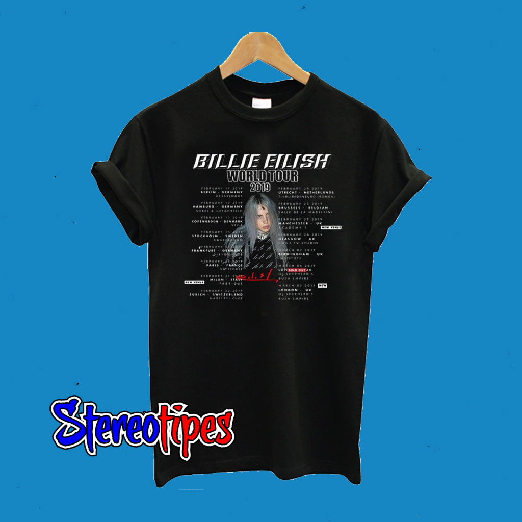 billie eilish world tour shirt