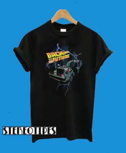 Black Distressed Back to the Future T-Shirt